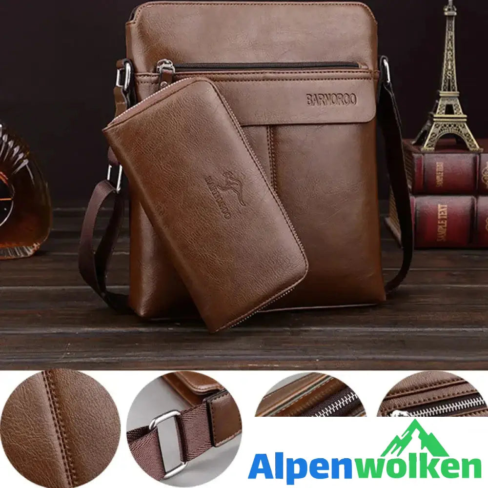 Alpenwolken - Umhängetasche für Herren mit Handtasche