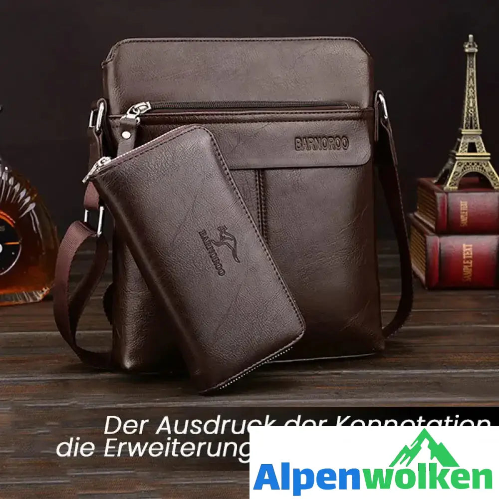 Alpenwolken - Umhängetasche für Herren mit Handtasche