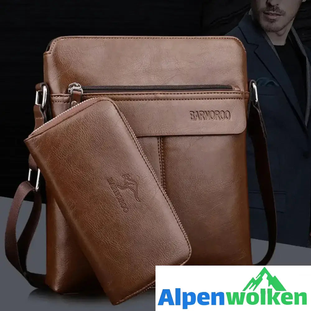 Alpenwolken - Umhängetasche für Herren mit Handtasche