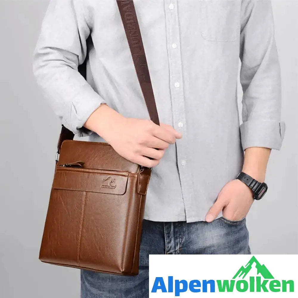 Alpenwolken - Umhängetasche für Herren mit Handtasche