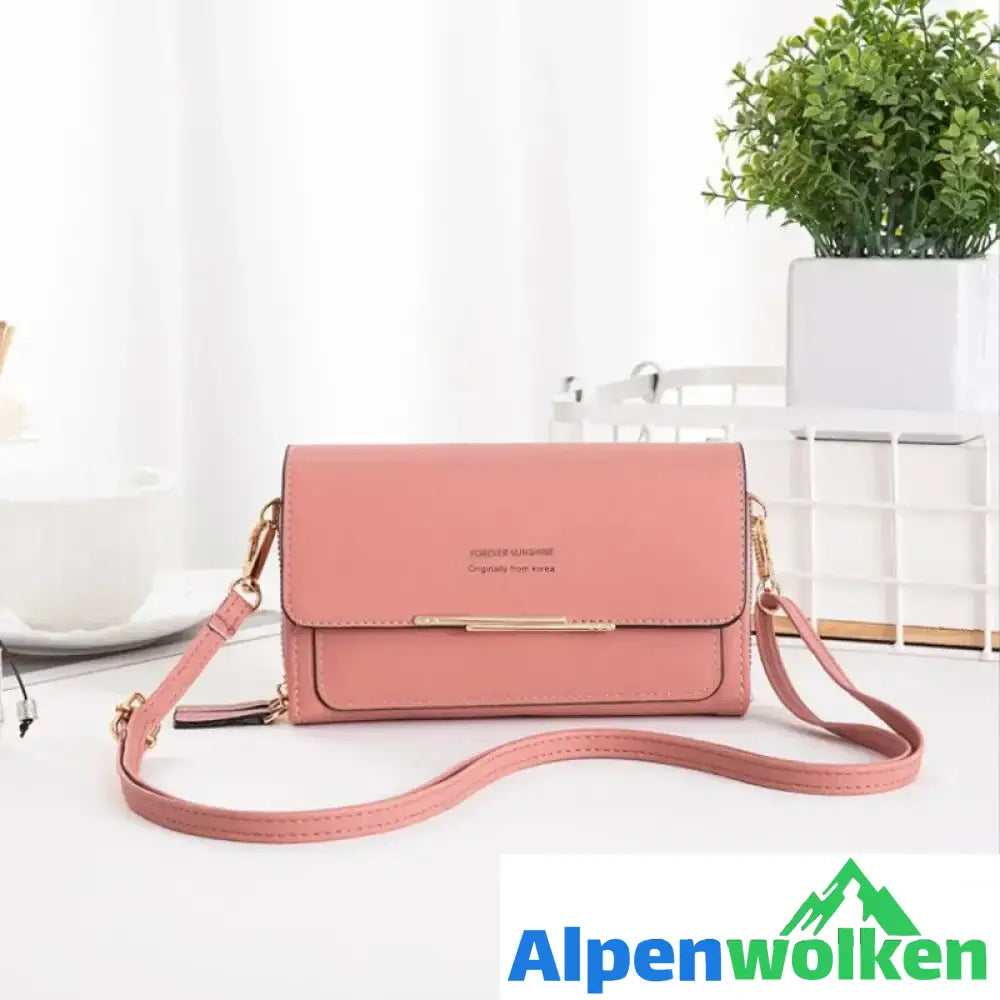 Alpenwolken - Umhängetasche & Geldbörse für Damen rosa