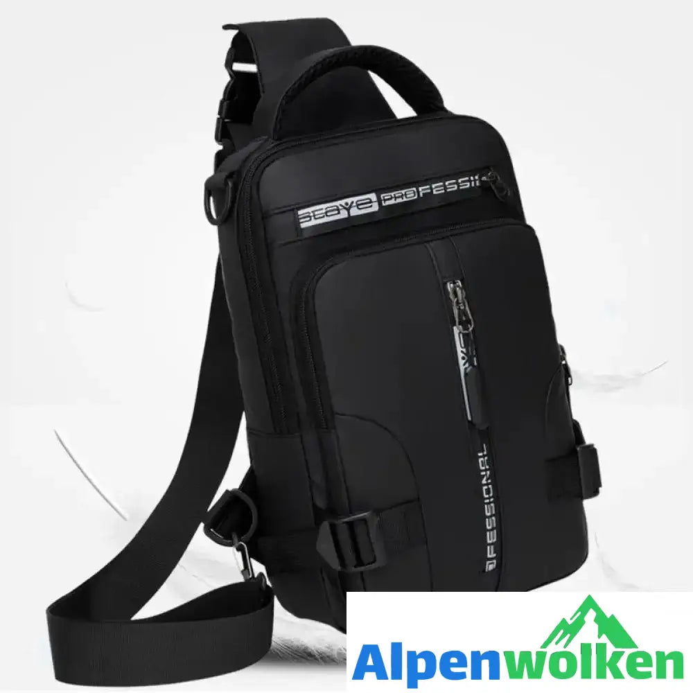 Alpenwolken - Umhängetasche mit USB-Ladegerät