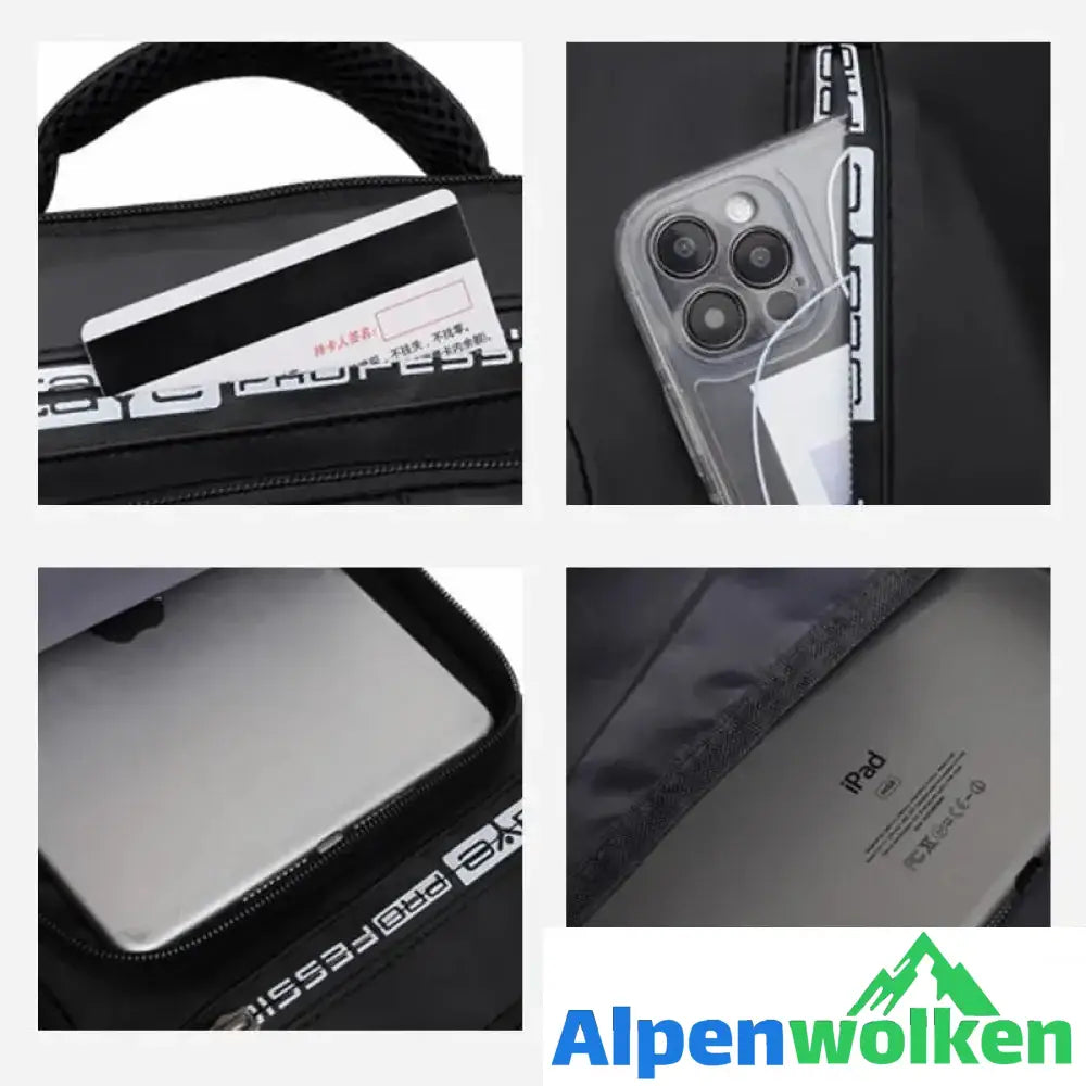 Alpenwolken - Umhängetasche mit USB-Ladegerät