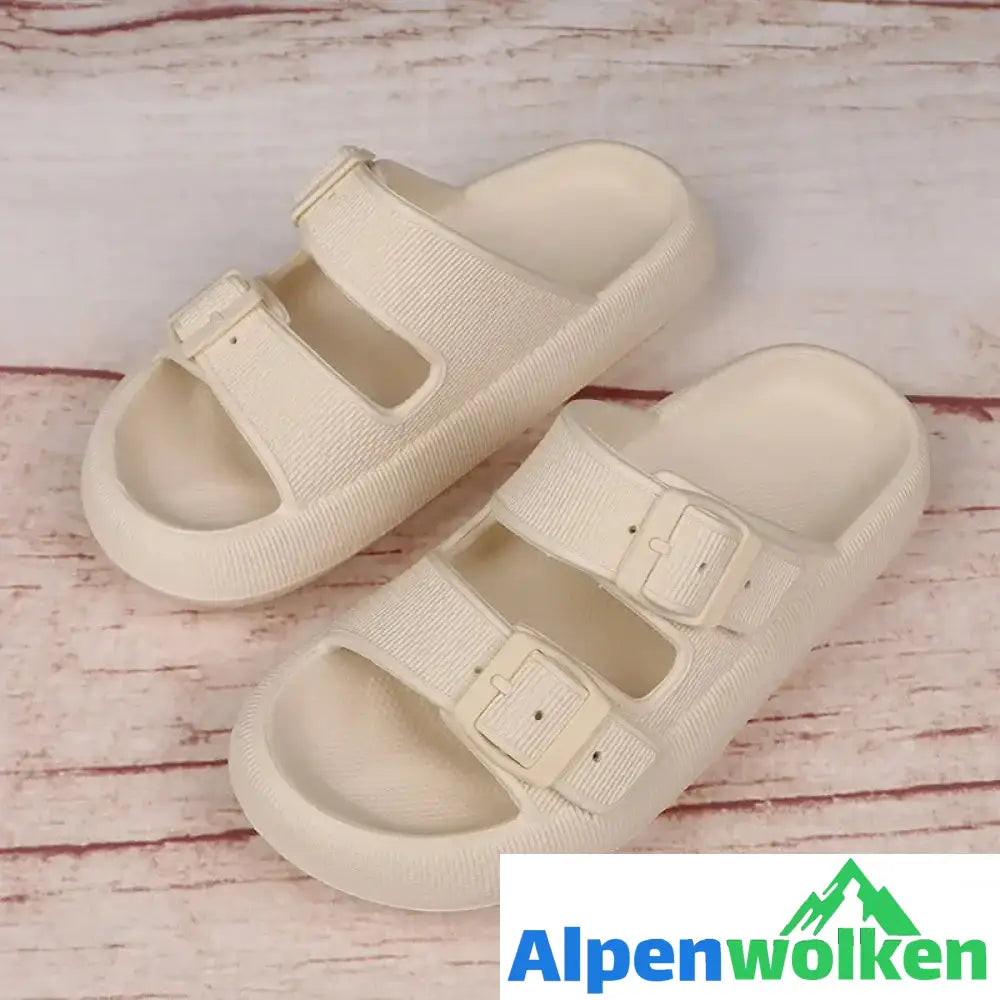 Alpenwolken - Unisex Plattformpantoffeln im Freien