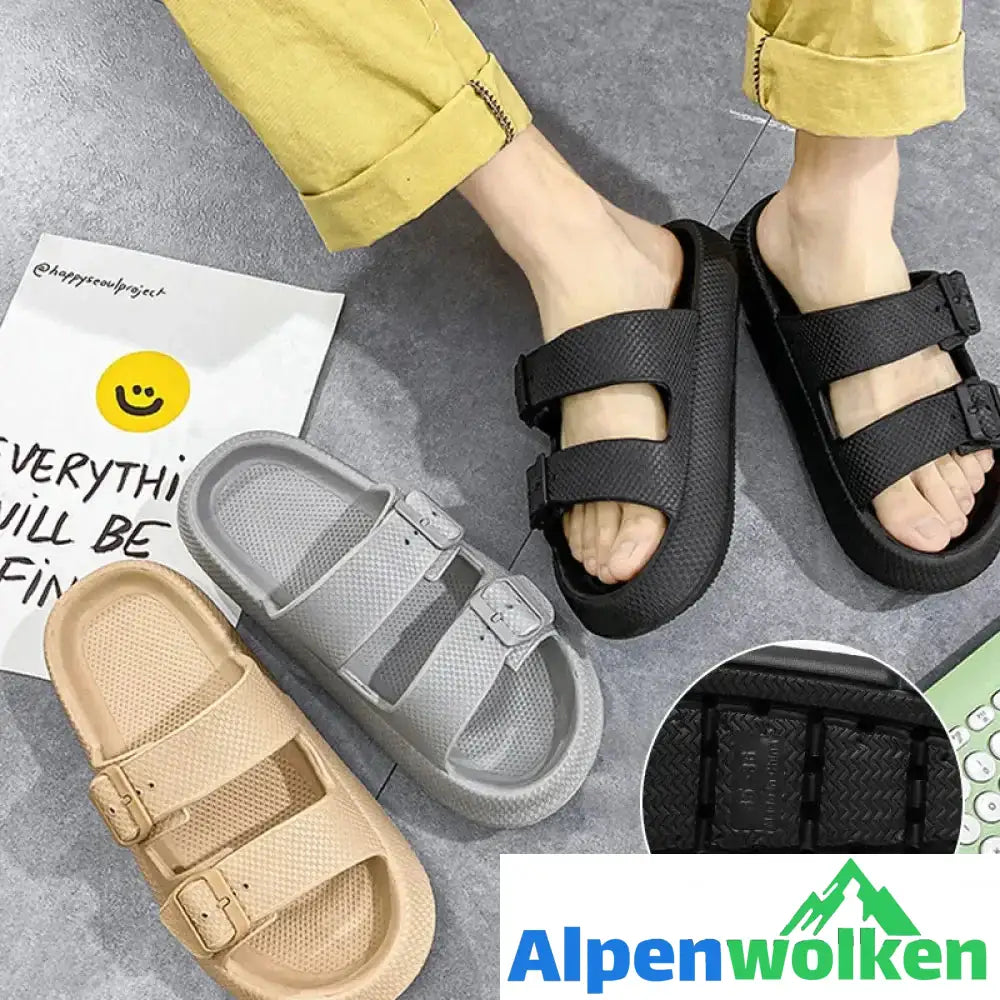 Alpenwolken - Unisex Plattformpantoffeln im Freien