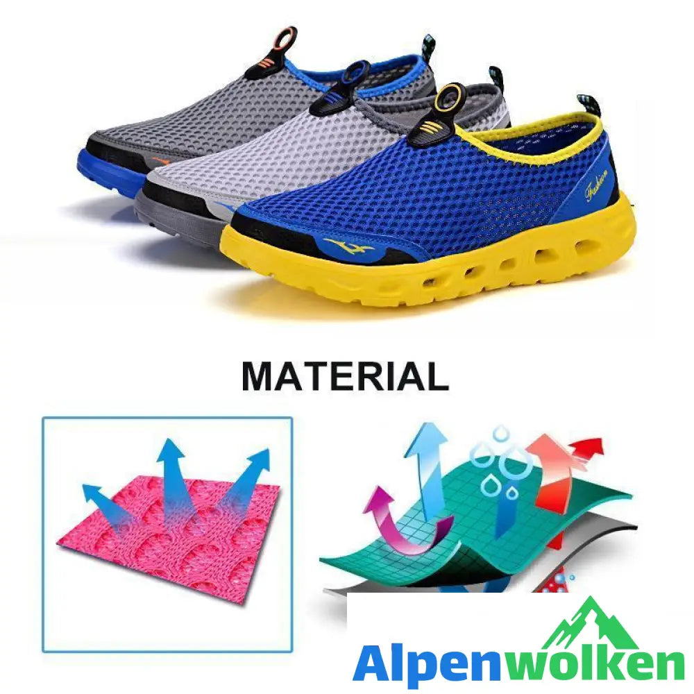 Alpenwolken - Unisex Sneaker Mesh Slip-On Outdoor Schuhe