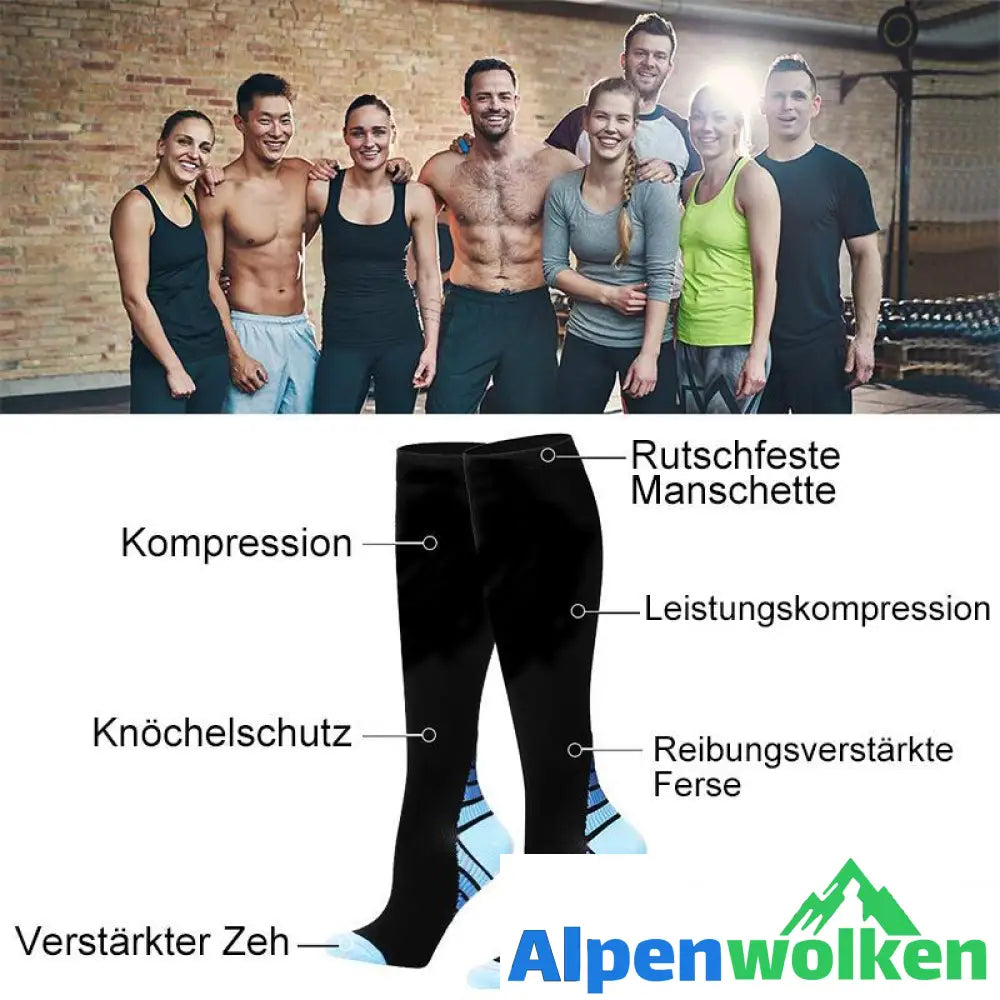 Alpenwolken - Unisex-Sport-Kompressionssocken