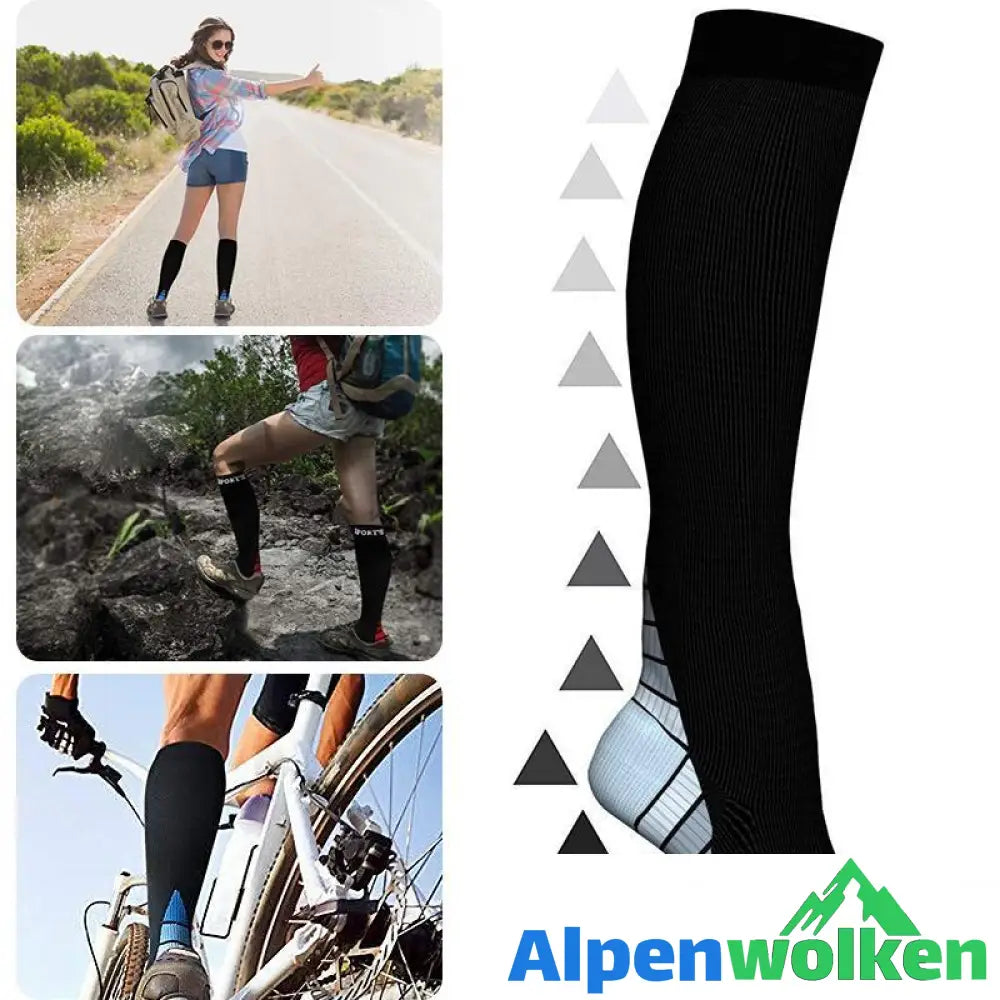 Alpenwolken - Unisex-Sport-Kompressionssocken