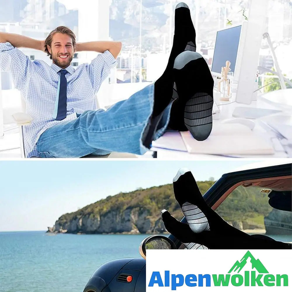 Alpenwolken - Unisex-Sport-Kompressionssocken