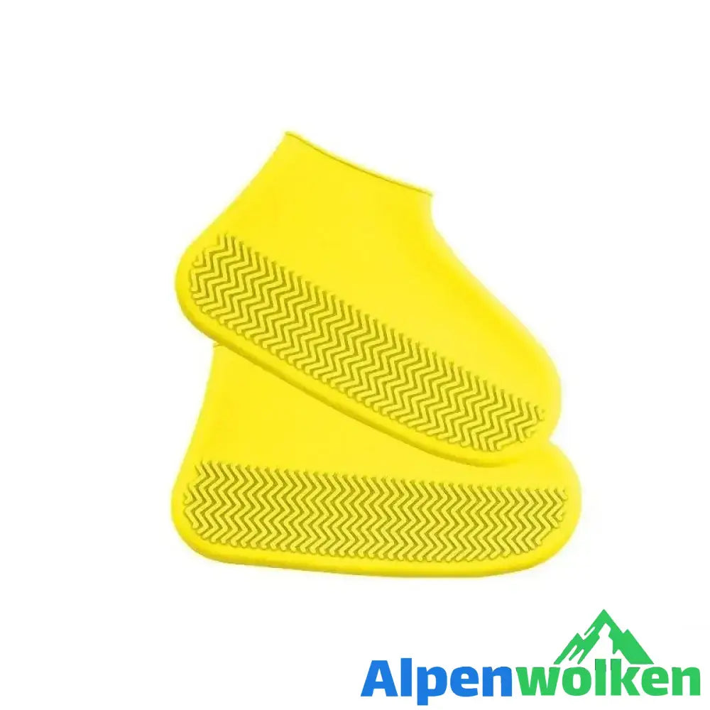 Alpenwolken - Unisex Wasserdichte Silikon Überschuhe, ein Paar Gelb