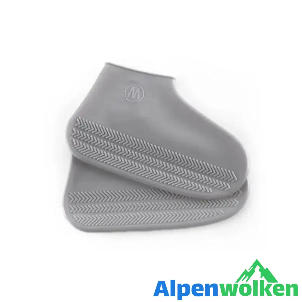 Alpenwolken - Unisex Wasserdichte Silikon Überschuhe, ein Paar Grau