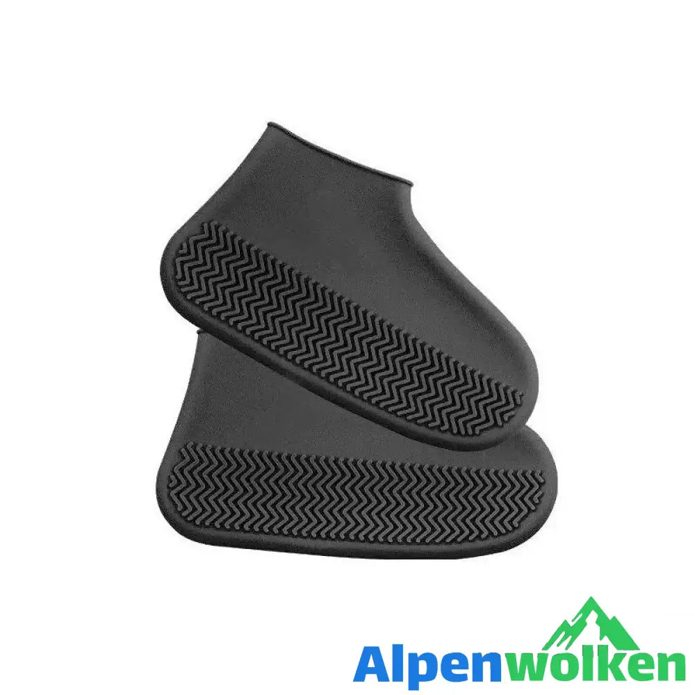 Alpenwolken - Unisex Wasserdichte Silikon Überschuhe, ein Paar Schwarz