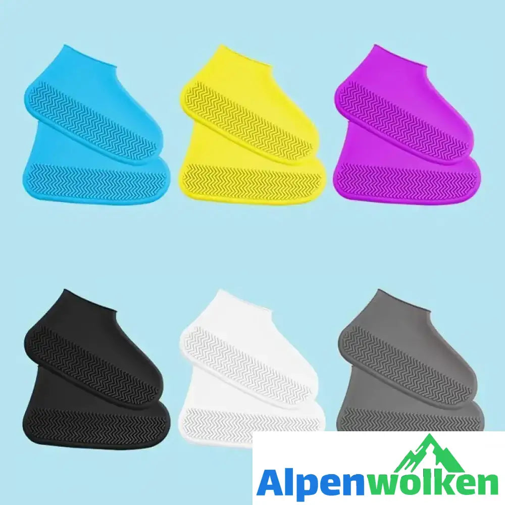 Alpenwolken - Unisex Wasserdichte Silikon Überschuhe, ein Paar