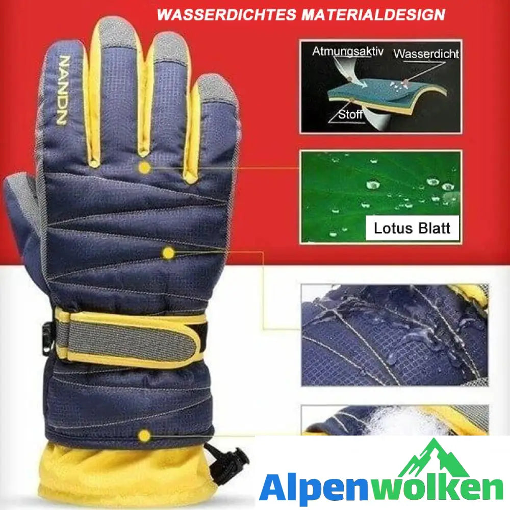 Alpenwolken - Unisex Winter Winddichte Wasserdichte Handschuhe