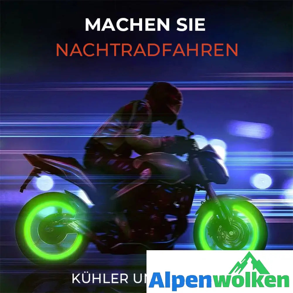 Alpenwolken - Universelle fluoreszierende Reifenventilkappen