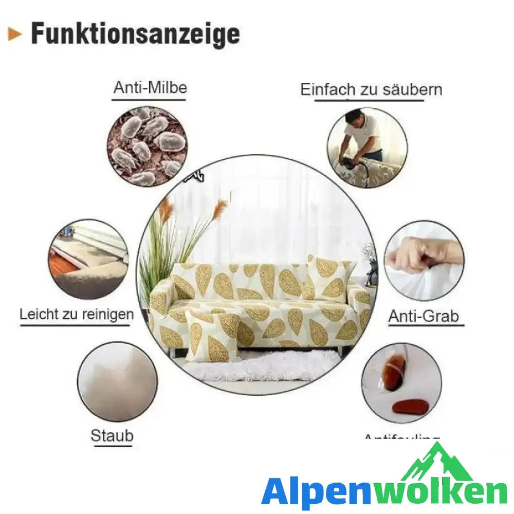 Alpenwolken - Universeller elastischer Sofabezug 16 verschiedene Stile