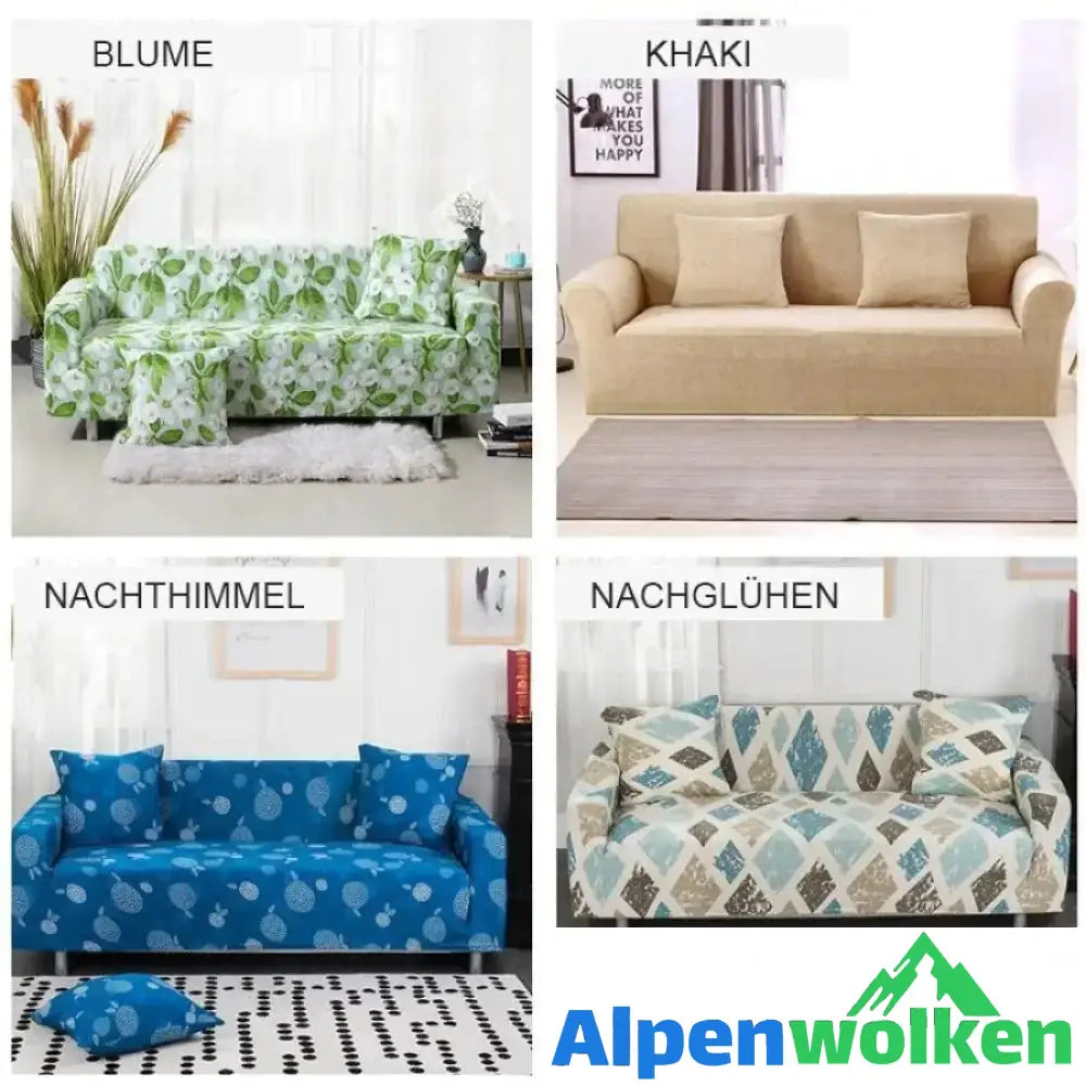 Alpenwolken - Universeller elastischer Sofabezug 16 verschiedene Stile Klassischer Stil