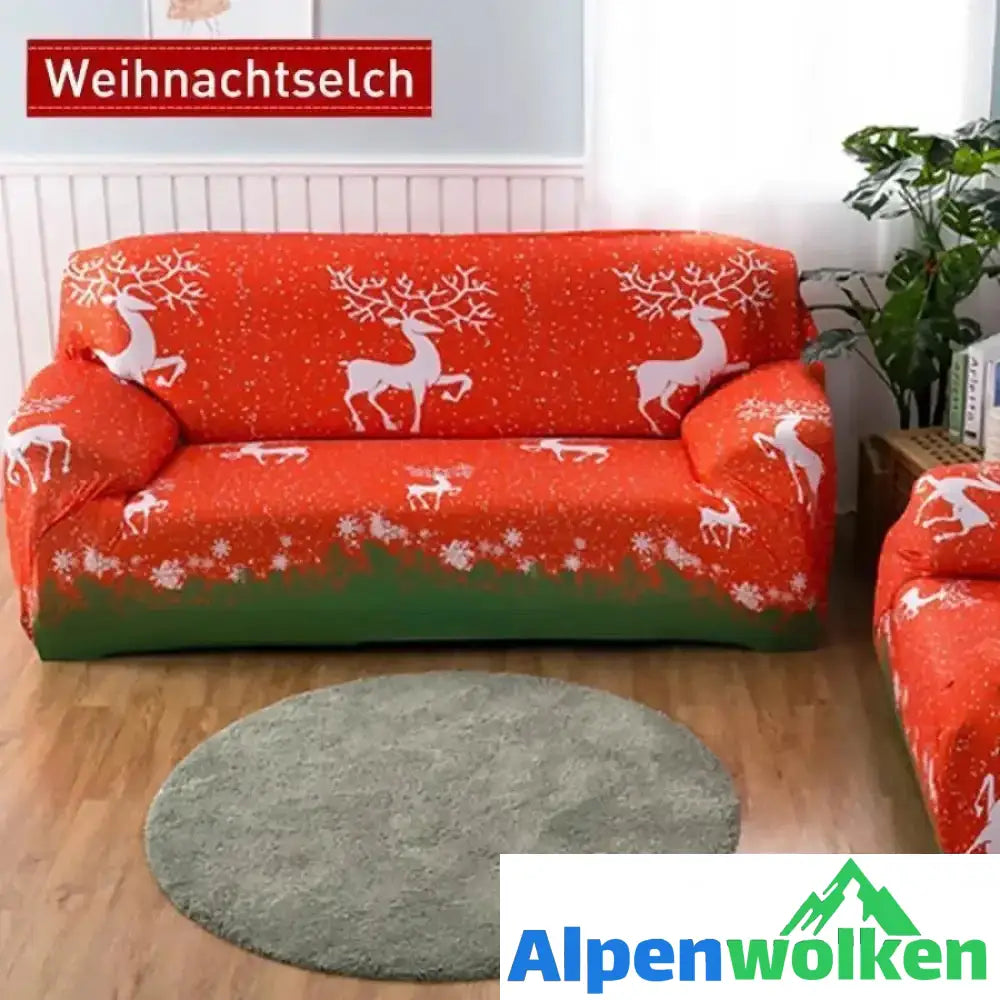 Alpenwolken - Universeller elastischer Sofabezug 16 verschiedene Stile Weihnachtselch