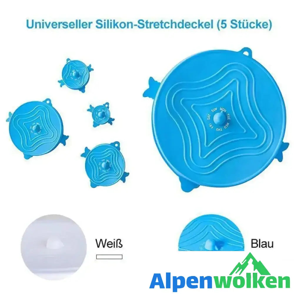 Alpenwolken - Universeller Silikon-Stretchdeckel (5 Stücke)