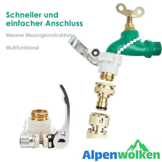 Alpenwolken - Universelles 3-in-1-Messing-Schlauchanschluss-Set