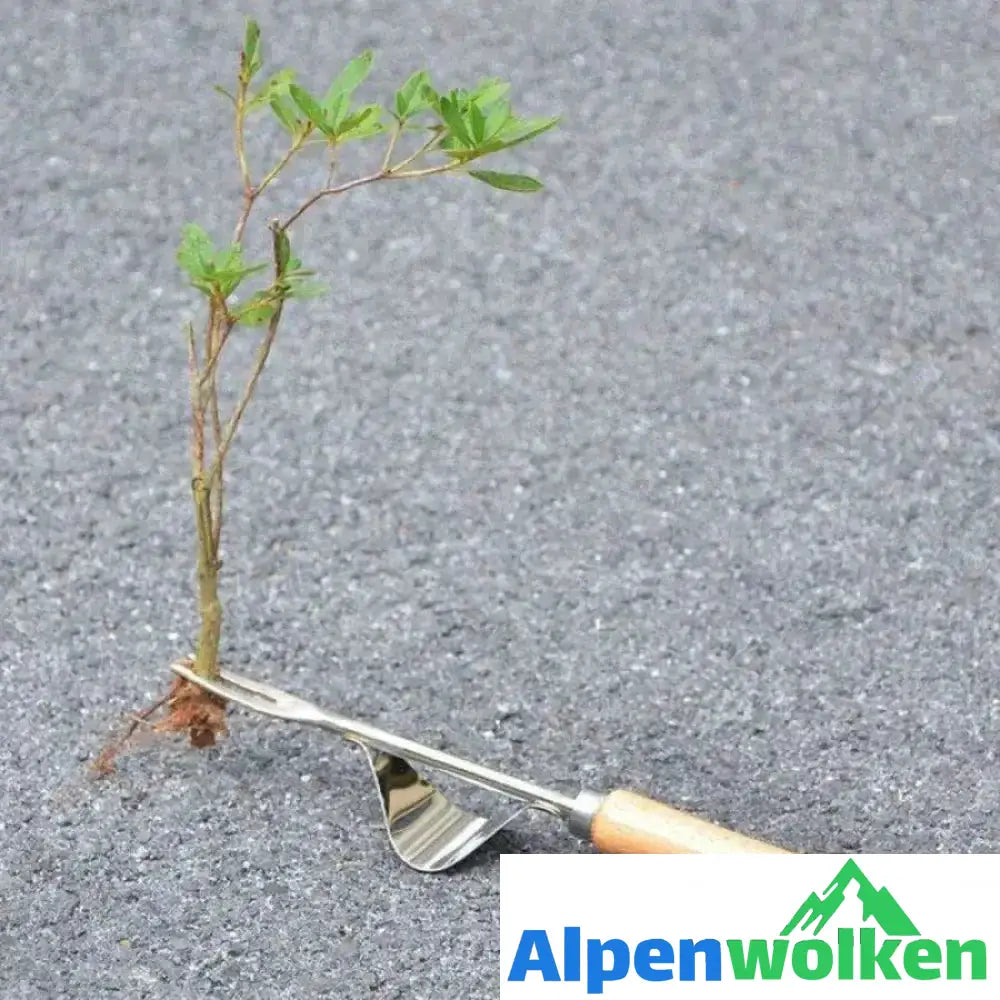 Alpenwolken - Unkrautabzieher mit natürlichem Holzgriff