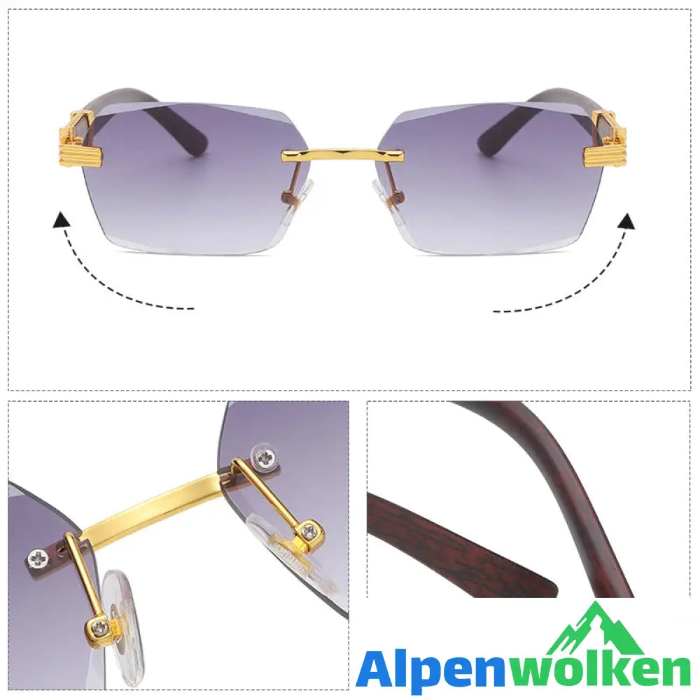 Alpenwolken - Unregelmäßige quadratische stilvolle Sonnenbrille