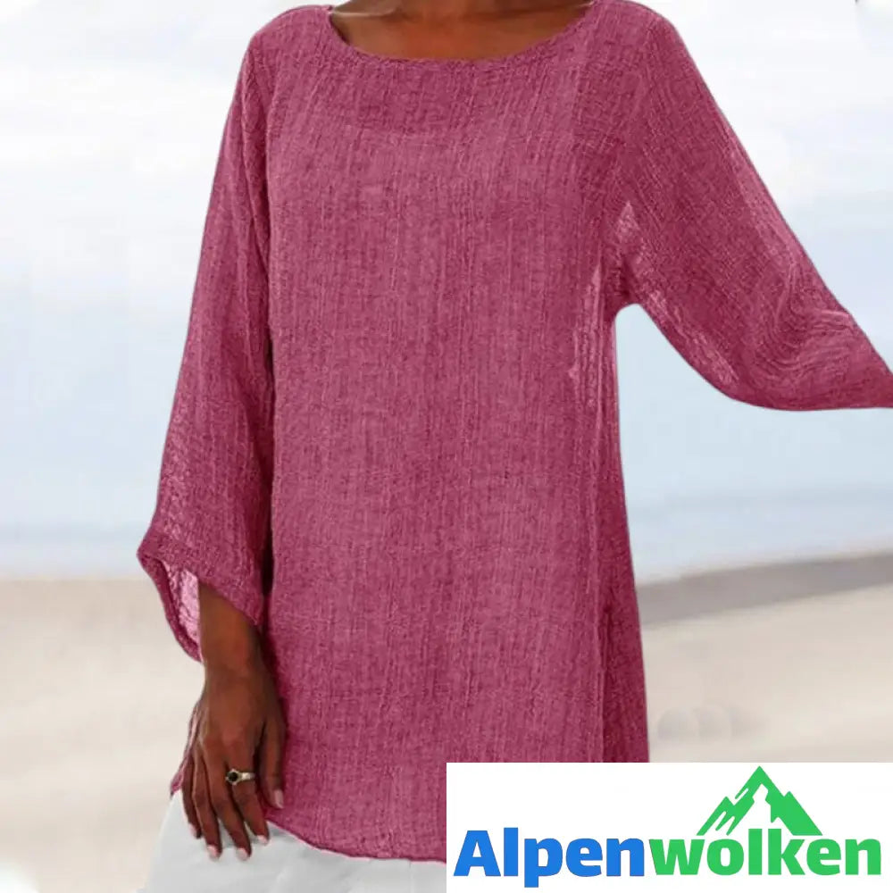 Alpenwolken - Unregelmäßiges Langarm-T-Shirt