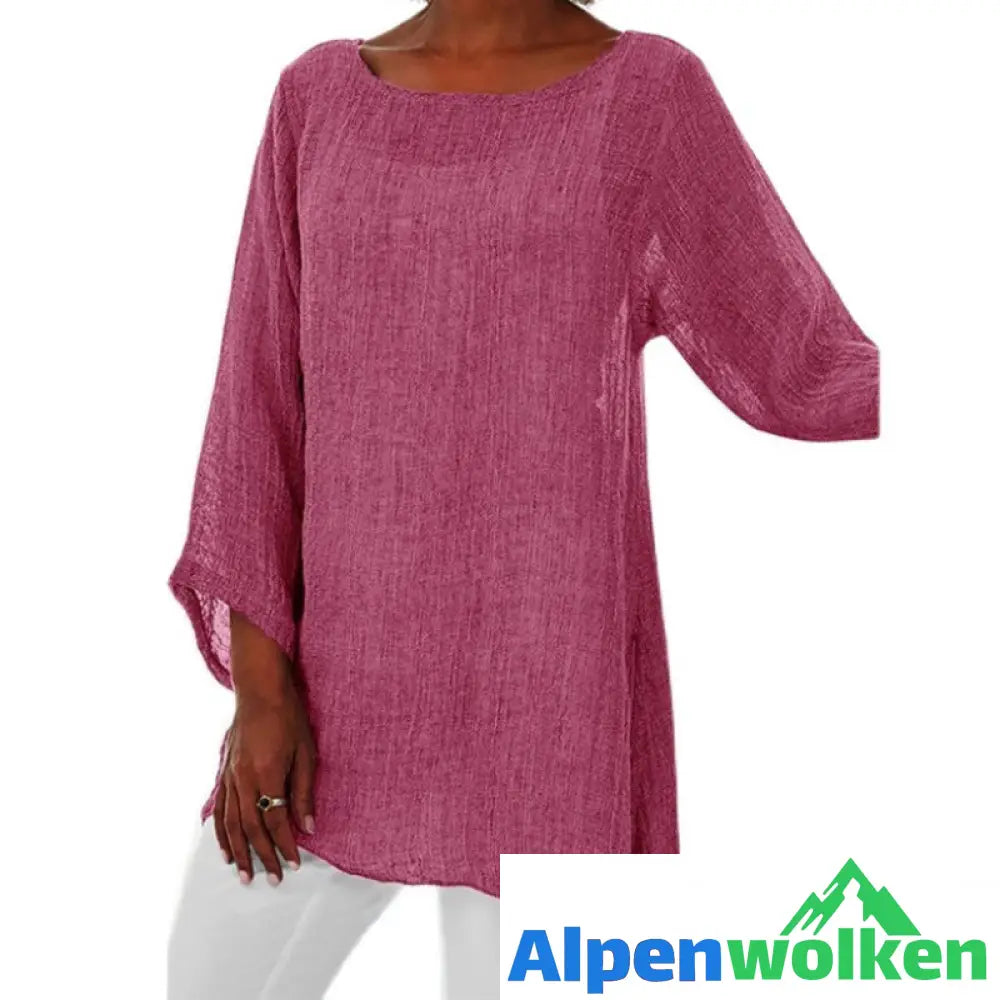 Alpenwolken - Unregelmäßiges Langarm-T-Shirt