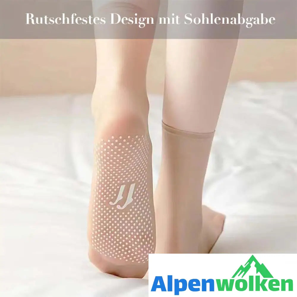 Alpenwolken - Unsichtbare, rutschfeste Kristallseidensocken für Frühling und Sommer