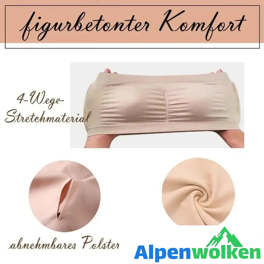 Alpenwolken - Unterstützender nahtloser Bandeau-BH