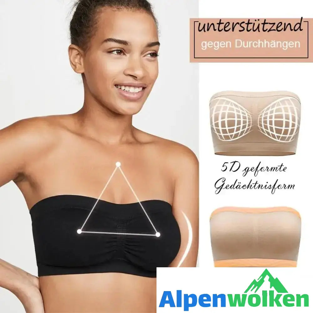 Alpenwolken - Unterstützender nahtloser Bandeau-BH