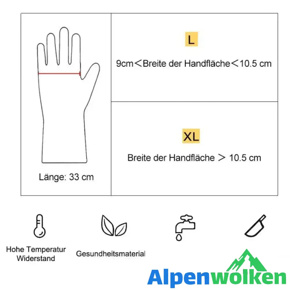 Alpenwolken - Unverwüstliche Gummihandschuhe (1 Paar)