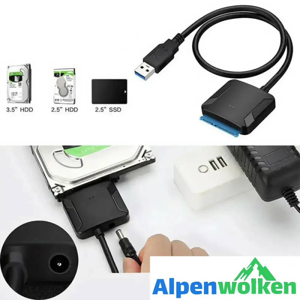 Alpenwolken - USB 3.0 bis 2.5 / 3.5 "SATA III Festplattenadapter