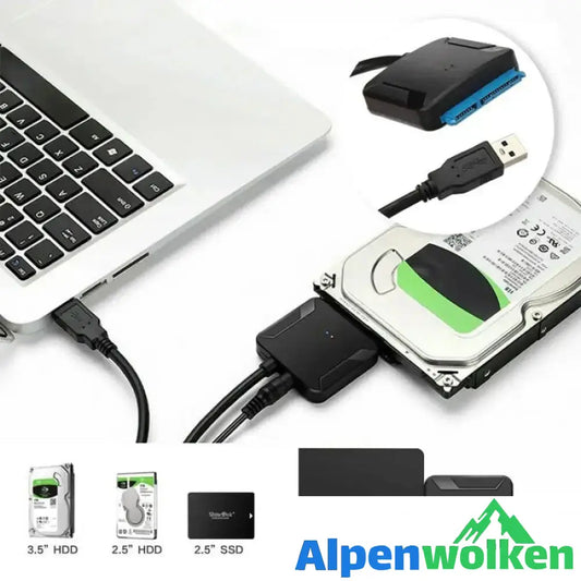 Alpenwolken - USB 3.0 bis 2.5 / 3.5 "SATA III Festplattenadapter