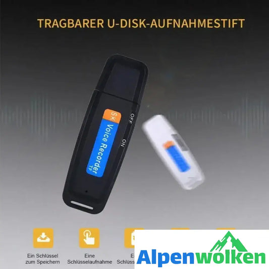 Alpenwolken - USB Diktiergerät 20 Fuß entfernt 32G