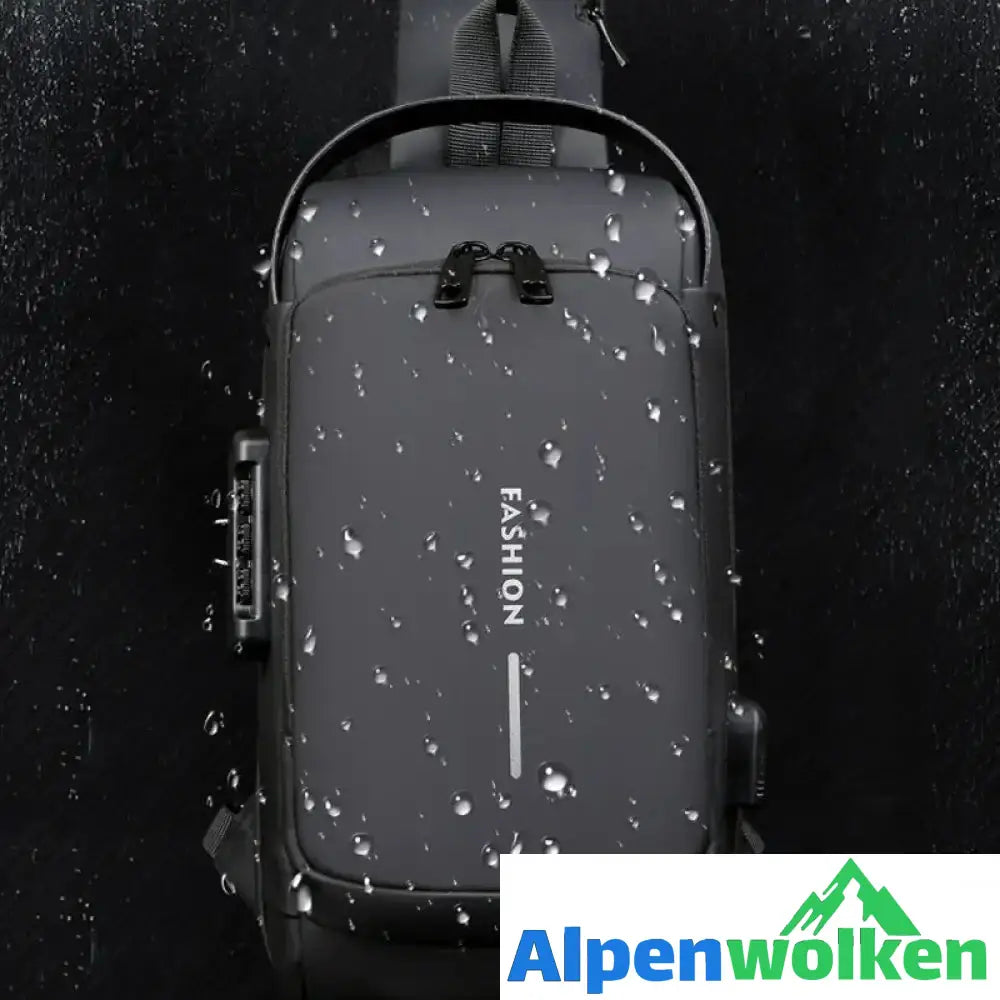 Alpenwolken - USB-Ladesport-Sling Anti-Diebstahl-Umhängetasche