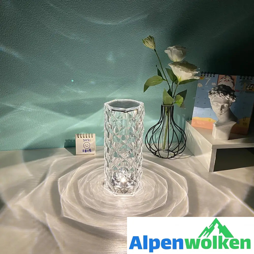 Alpenwolken - 🎁USB Rosenschatten Kristalllampe