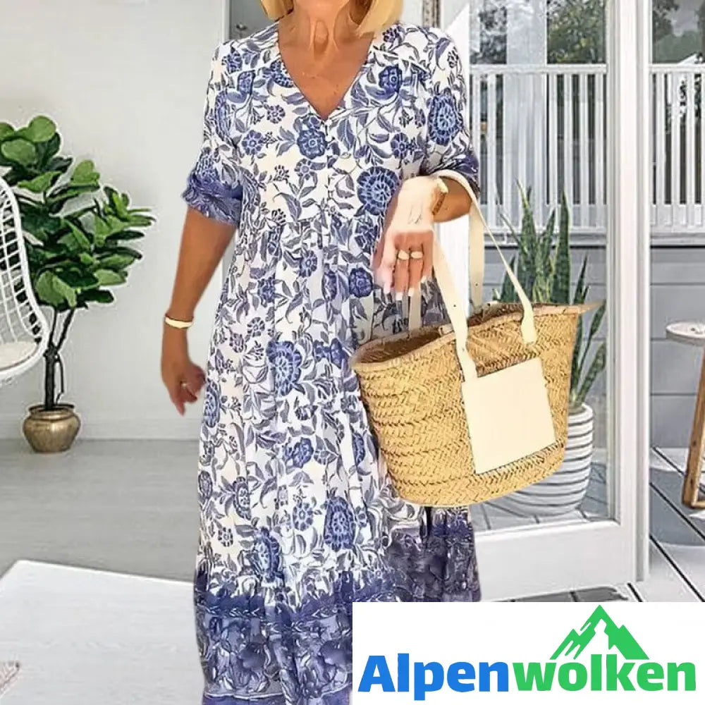 Alpenwolken - 💐✨V-Ausschnitt Böhmisches Kleid✨💐