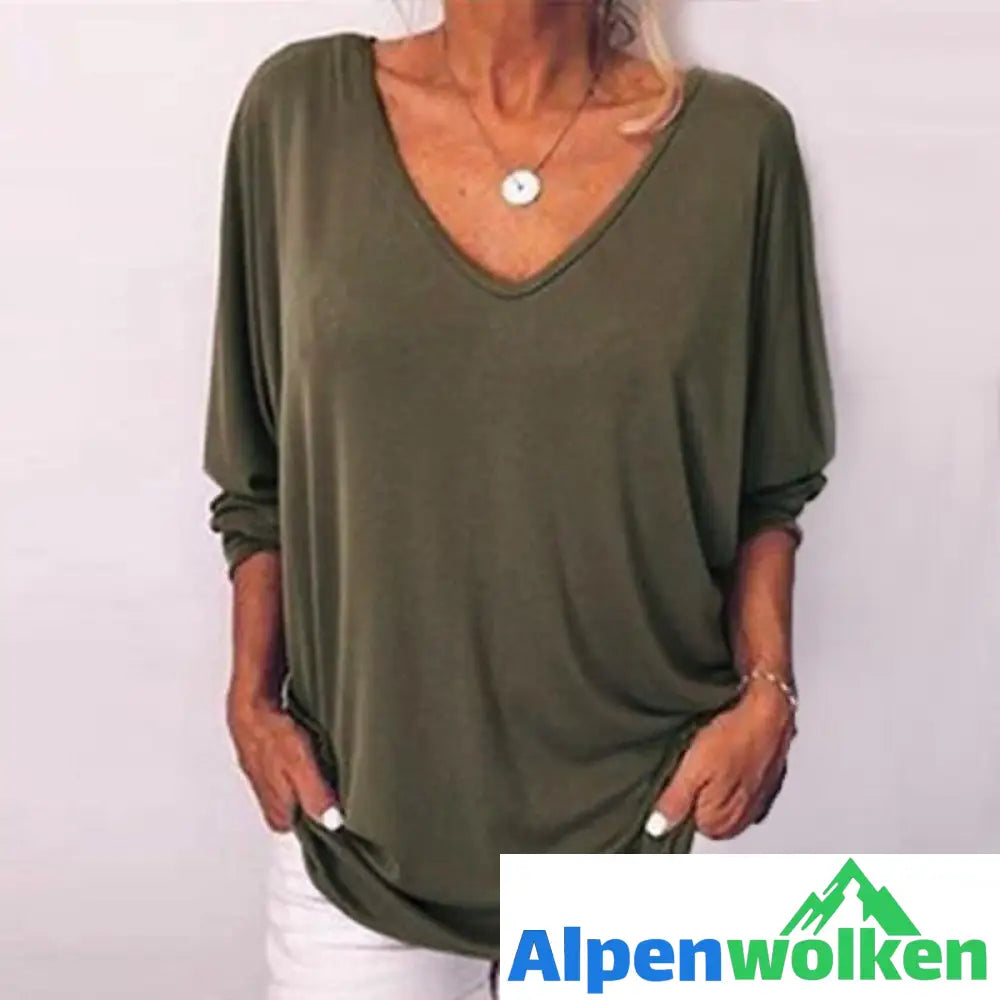 Alpenwolken - V-Ausschnitte T-Shirt