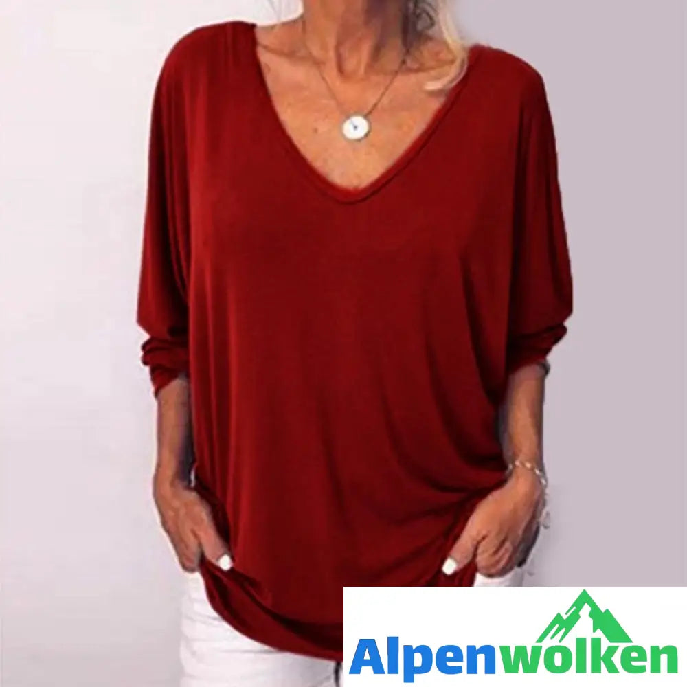 Alpenwolken - V-Ausschnitte T-Shirt