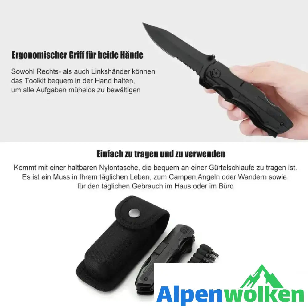 Alpenwolken - Vatertag/Christi Himmelfahrt Geschenke Praktischer multifunktionaler Klappmesser-Schraubendreher