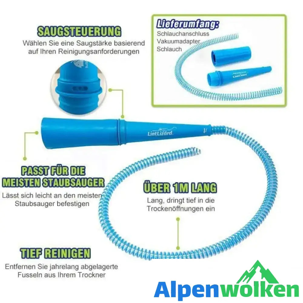 Alpenwolken - Vent-Staubsaugerschlauch für Waschmaschine und Trockner, Fusseln entfernen