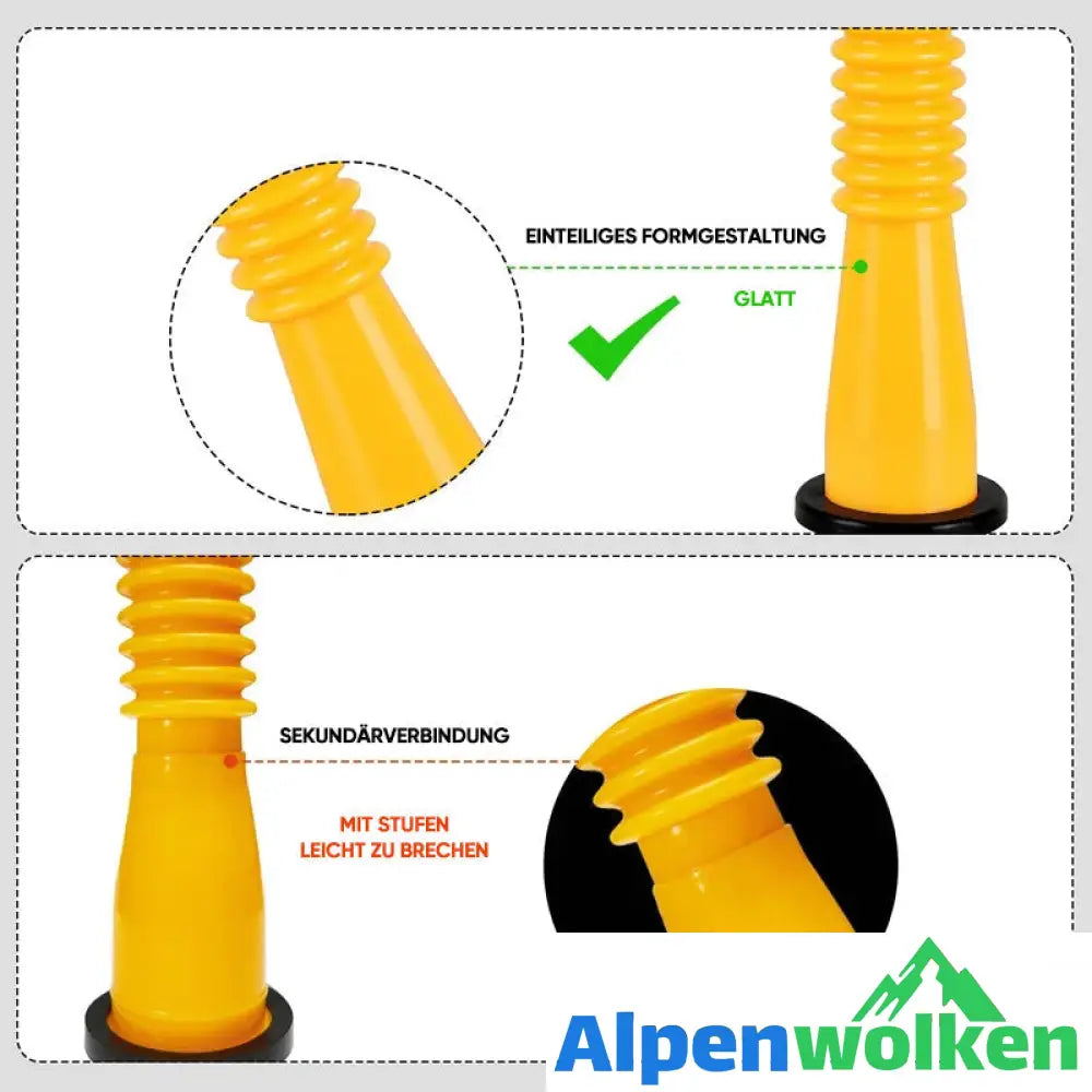 Alpenwolken - Verbesserter Ersatz-Benzinkanisterausgießer mit flexibler Düse