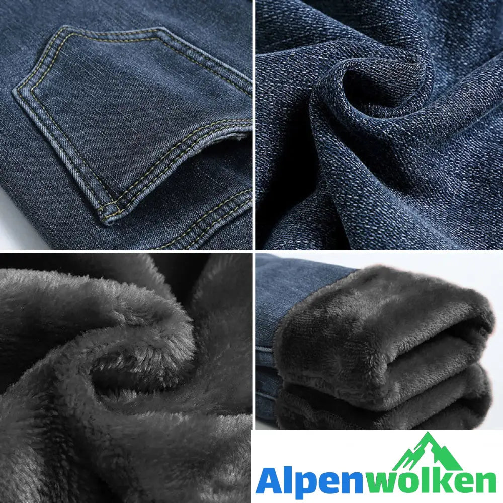 Alpenwolken - Verdickte Elastische Fleece-Bleistifthose für Damen