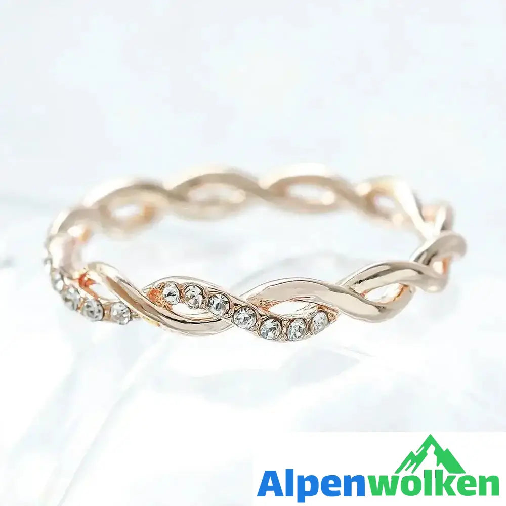 Alpenwolken - Verdrehen-Ring，Twist-Ring，Diamant-Ring