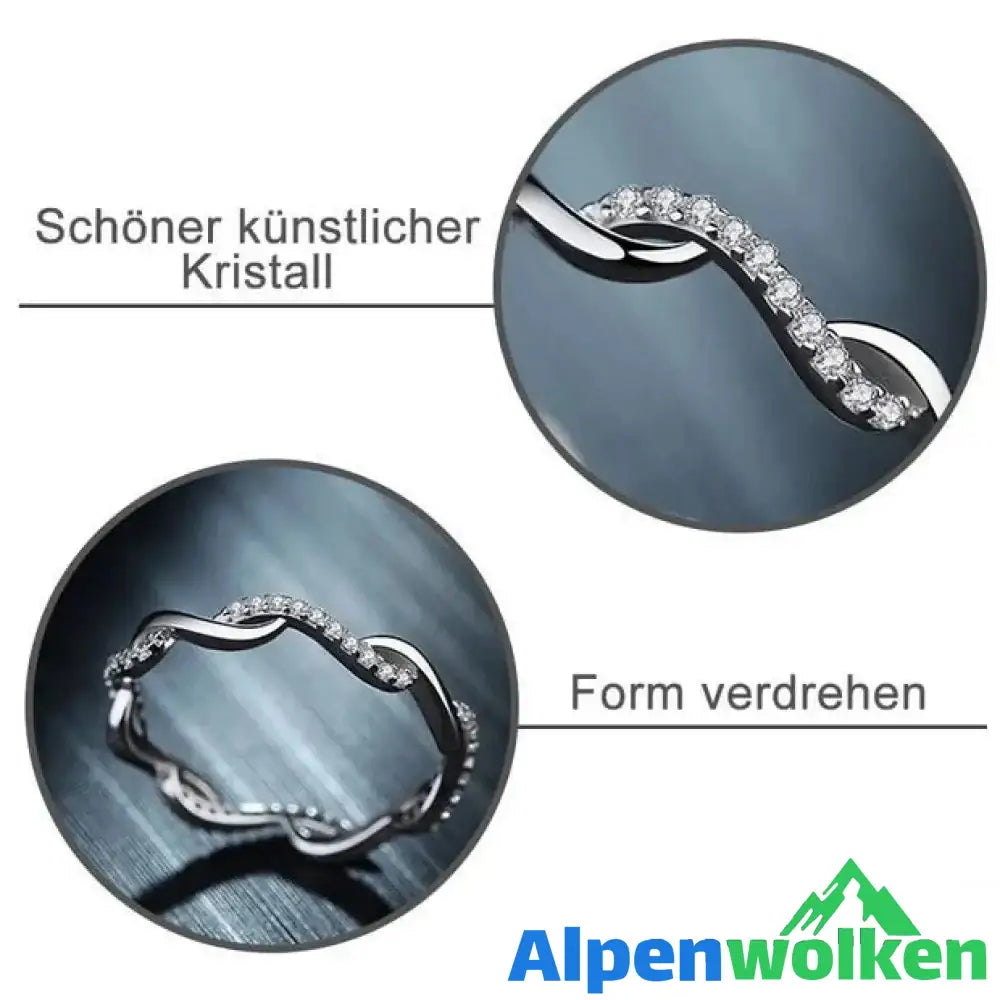 Alpenwolken - Verdrehen-Ring，Twist-Ring，Diamant-Ring