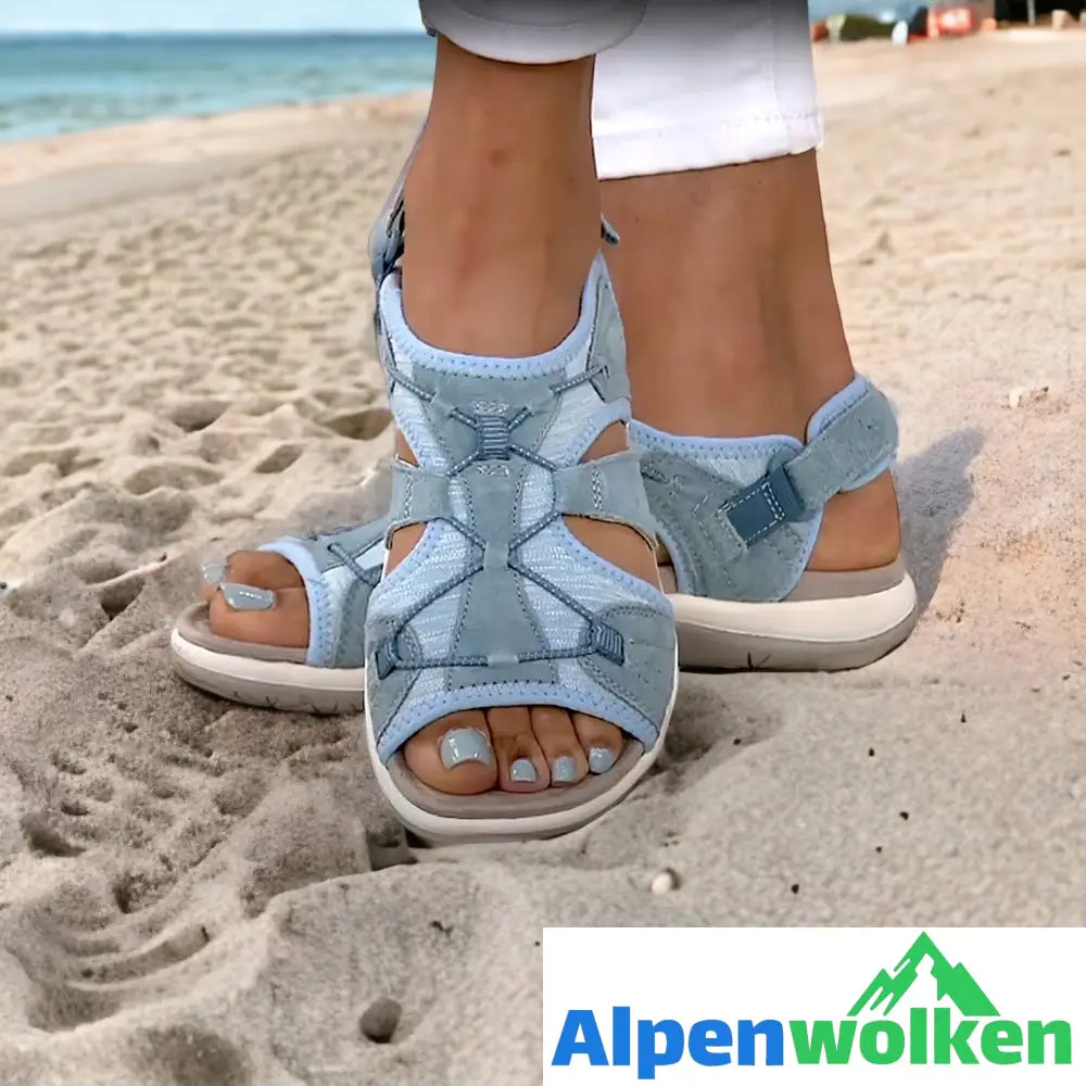 Alpenwolken - VeroComfy™ - Orthopädische Sandalen für Frauen Marokkanisch Blau