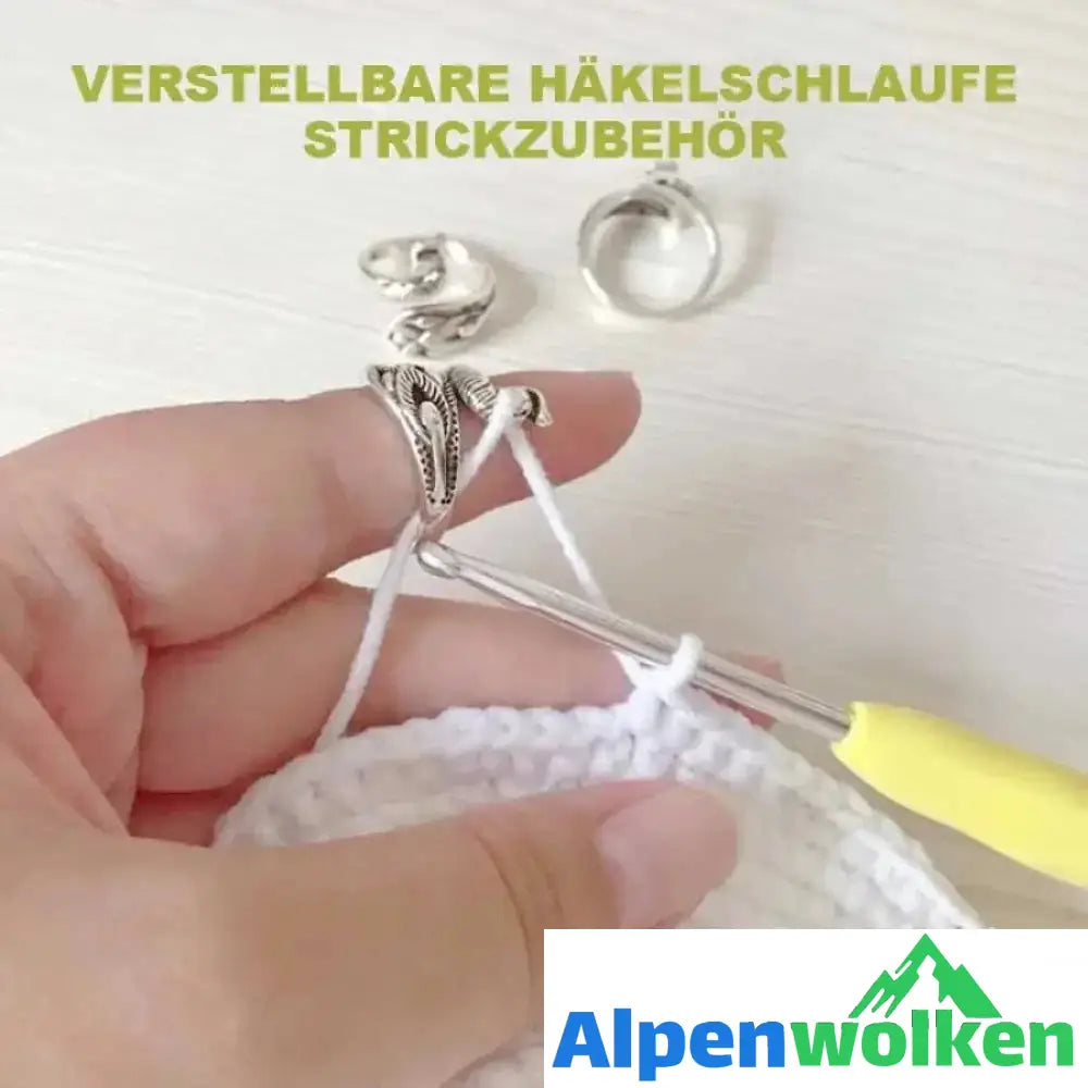 Alpenwolken - Verstellbare Häkelschlaufe Strickzubehör