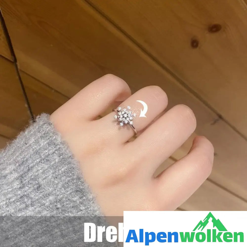 Alpenwolken - Verstellbarer Drehbarer ring und Ringbox für Damen