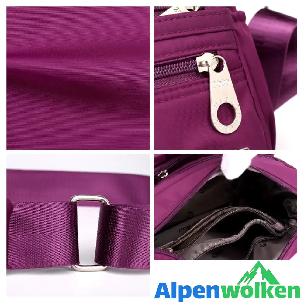 Alpenwolken - Vielseitige Crossbody-Tasche aus Nylongewebe